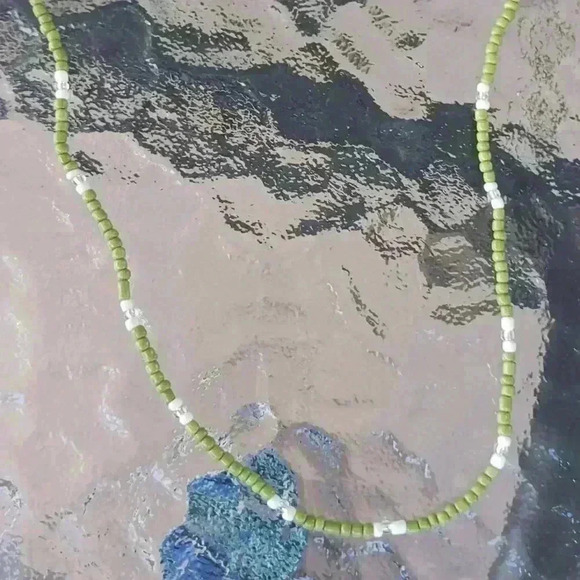 Handmade Beaded Necklace and Earrings Set - Picture 2 of 3